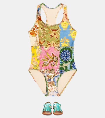 Junie floral racerback swimsuit  | Zimmermann Kids