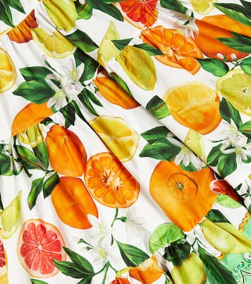 Printed tiered cotton poplin dress | Dolce&Gabbana Kids