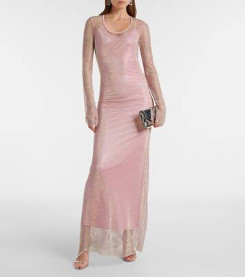 Abito lungo in mesh con decorazioni | Sportmax