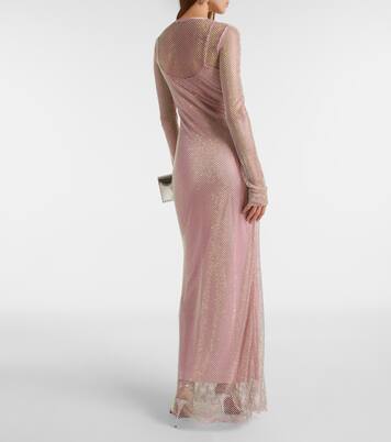Abito lungo in mesh con decorazioni | Sportmax