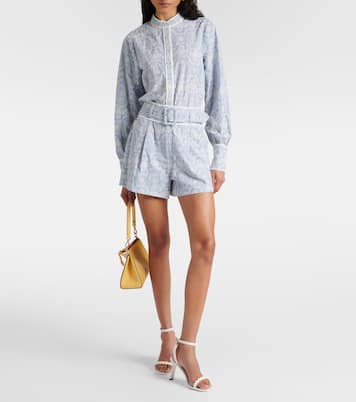 High-Rise Shorts Hobbes aus Baumwolle | Veronica Beard