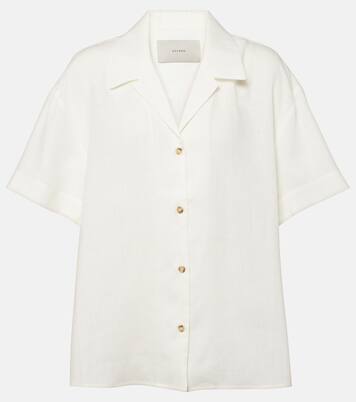Prague linen bowling shirt | Asceno