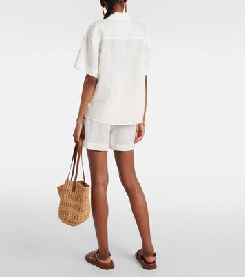 Prague linen bowling shirt | Asceno