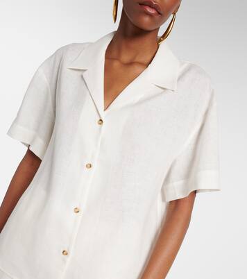 Prague linen bowling shirt | Asceno