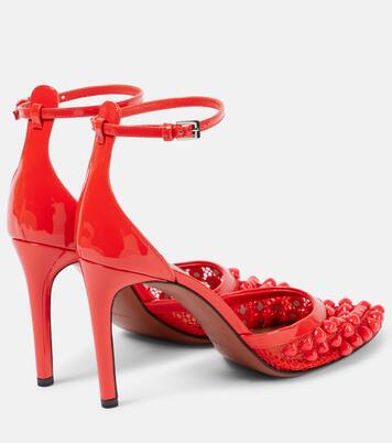 Escarpins en cuir et résille | Alaïa