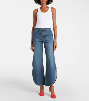 Escarpins en cuir et résille | Alaïa