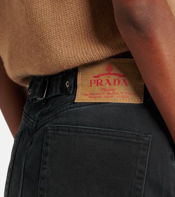 Low-Rise-Minirock aus Denim | Prada