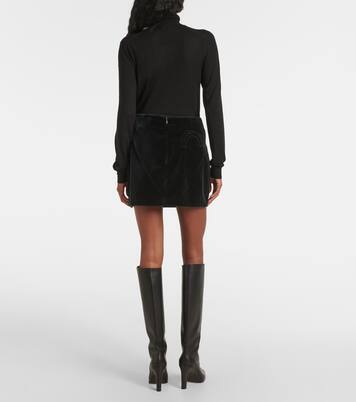 Jealousy cotton velvet miniskirt | Blazé Milano