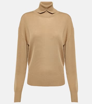 Top de cuello alto de lana | Burberry