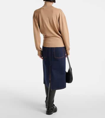 Top de cuello alto de lana | Burberry