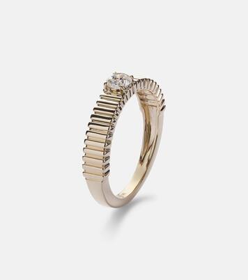 Cher 14kt gold ring with diamonds | Stone and Strand