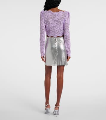 Cropped-Top aus Spitze | Rabanne