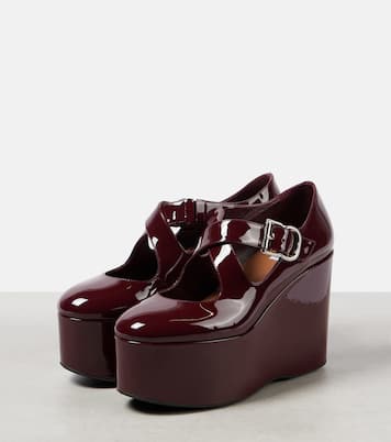 Pumps Criss Cross 110 in vernice con zeppa | Alaïa