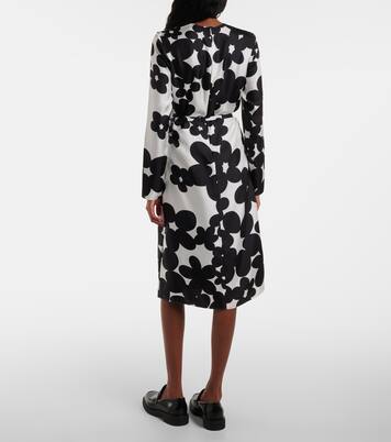 Robe midi imprimée en soie | Marni