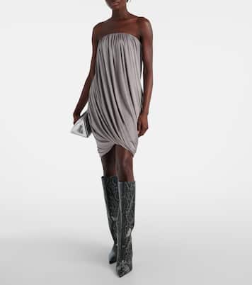 فستان قصير درابيه من الجيرسيه | The Attico