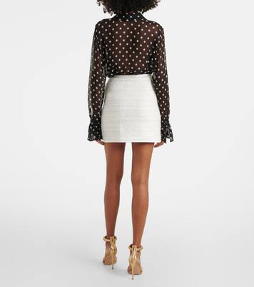 Minirock aus Denim und Tweed | Nina Ricci