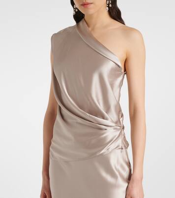 One-Shoulder-Top aus Seidensatin | The Sei