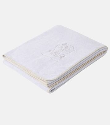 Embroidered cotton terry towel | Brunello Cucinelli