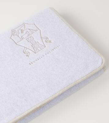 Embroidered cotton terry towel | Brunello Cucinelli