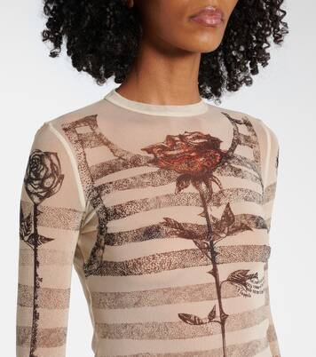 Robe longue Trompe l’œil en résille | Jean Paul Gaultier