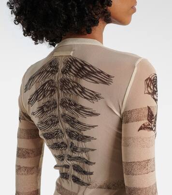 Robe longue Trompe l’œil en résille | Jean Paul Gaultier