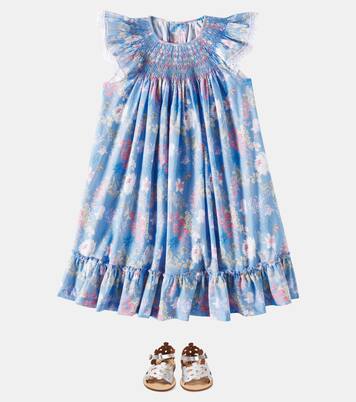 Dhalia smocked cotton dress | La Coqueta