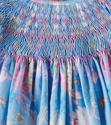 Dhalia smocked cotton dress | La Coqueta