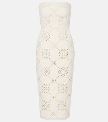 Robe midi Nettia brodée en coton | Veronica Beard