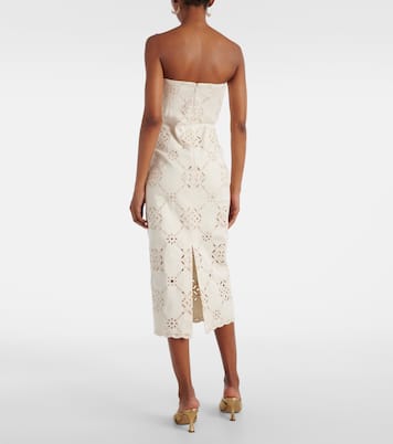 Robe midi Nettia brodée en coton | Veronica Beard