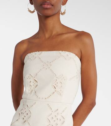 Robe midi Nettia brodée en coton | Veronica Beard