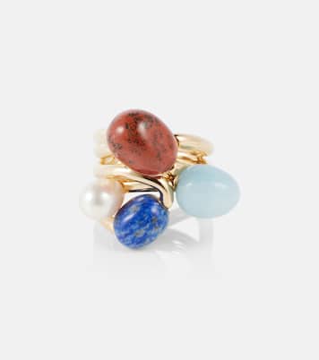 Mellow gold-plated ring with gemstones | Zimmermann