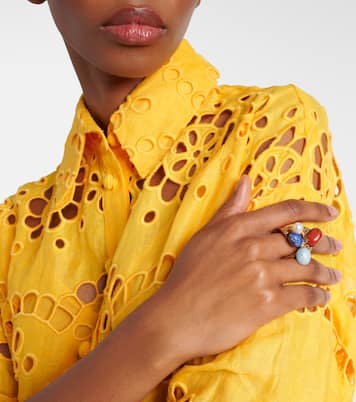 Mellow gold-plated ring with gemstones | Zimmermann