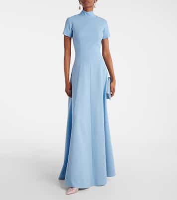 Robe longue Malinda en crêpe de laine | Emilia Wickstead