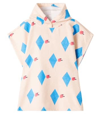 Diamond Bird printed terry poncho | Jellymallow
