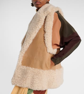 Weste aus Veloursleder  | Johanna Ortiz