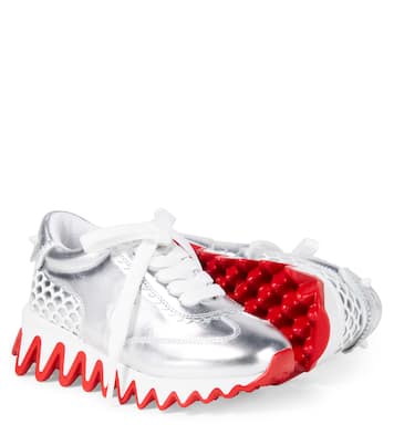 Shark metallic leather sneakers | Christian Louboutin Kids
