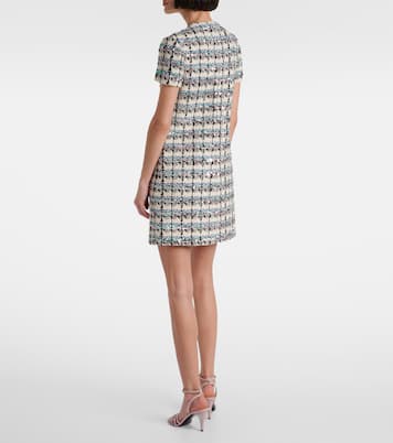 Embellished checked tweed minidress | Valentino