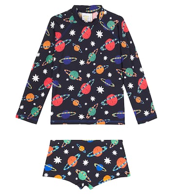 Printed rashguard top and swim trunks set | Fábula