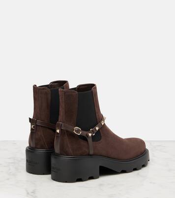 Beatle Rockstud suede Chelsea boots | Valentino Garavani