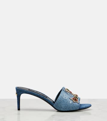 Mules en jean à cristaux | Dolce&Gabbana