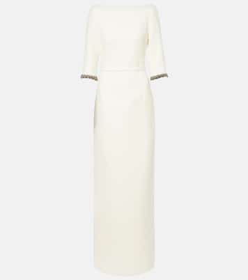 Bridal Amaris embellished crêpe gown | Safiyaa