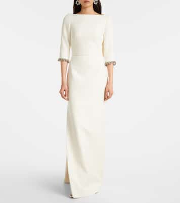 Bridal Amaris embellished crêpe gown | Safiyaa