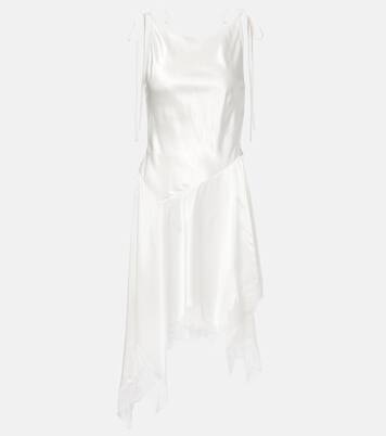 Robe midi asymétrique en satin | Acne Studios