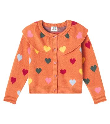 Heartblock ruffled cardigan | Jellymallow