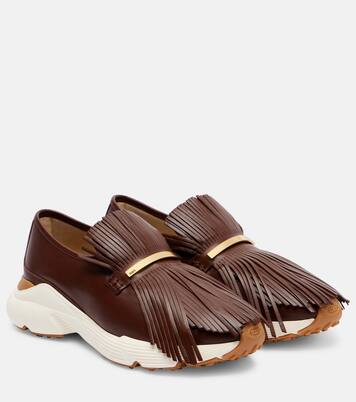 Fringed leather sneakers | Tod's