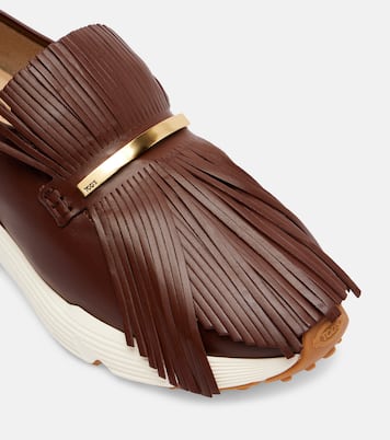 Fringed leather sneakers | Tod's