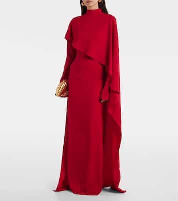 Carrington caped crêpe cady gown | Taller Marmo