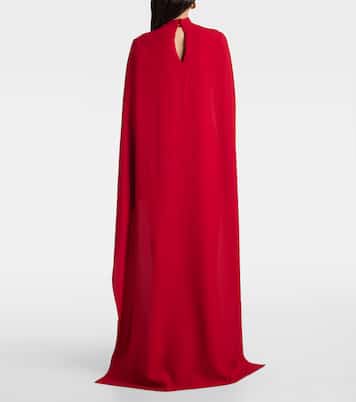 Carrington caped crêpe cady gown | Taller Marmo
