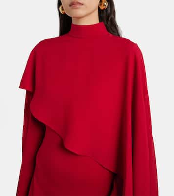 Carrington caped crêpe cady gown | Taller Marmo