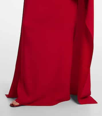 Carrington caped crêpe cady gown | Taller Marmo